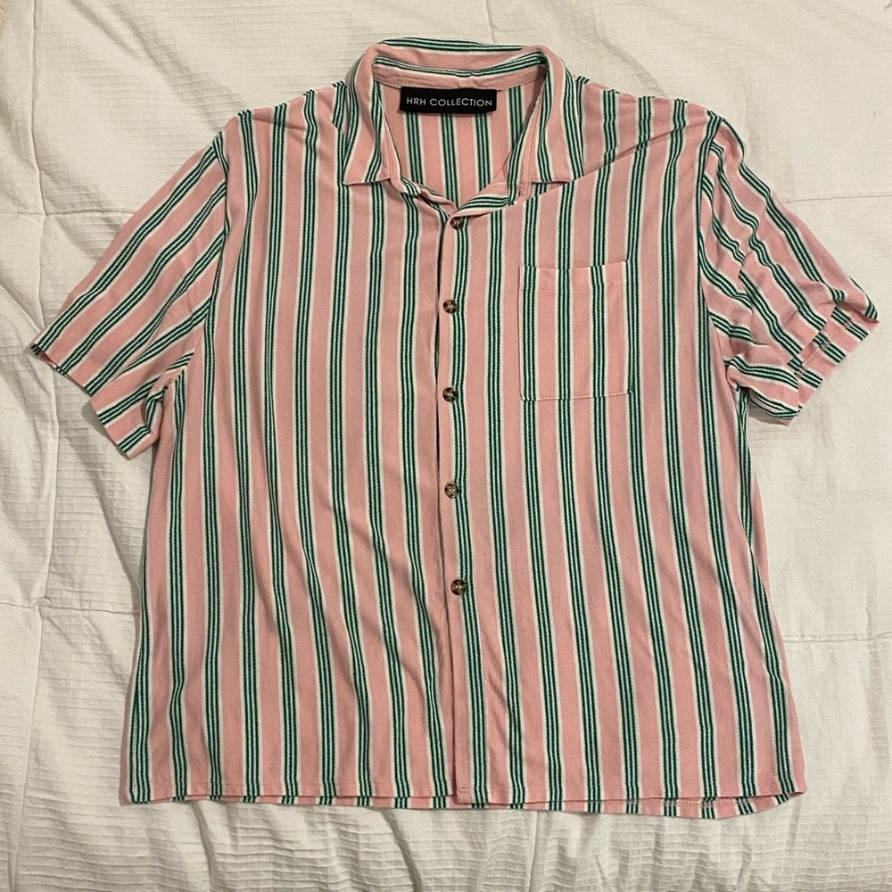 HRH collection striped Beverly Hills Button Down
